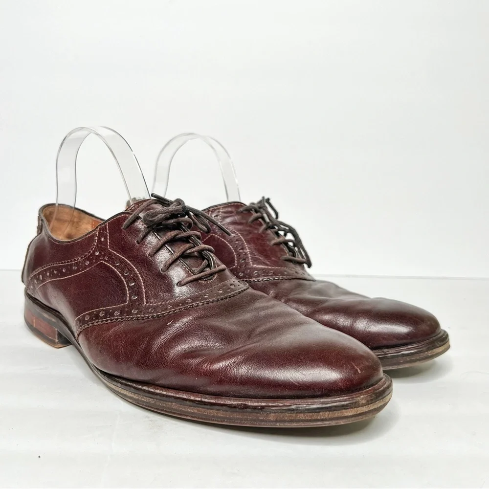 Johnston & Murphy Brown Leather Oxfords Dress Shoes Size 10 Men’s